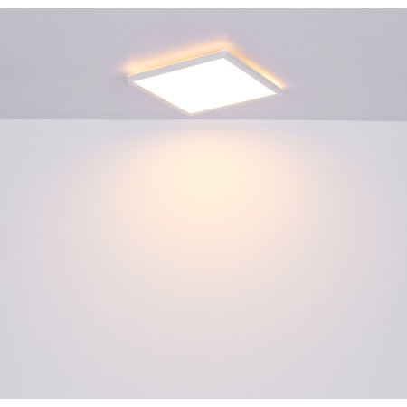 Plafoniera LED Globo Lighting Sapana, 18W, 3000K, 3 trepte putere, 295x295x25h mm, alb, IP44