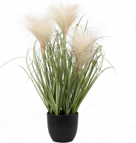 Planta artificiala Briful, matase/plastic, verde/negru, 43,9 cm - Img 1