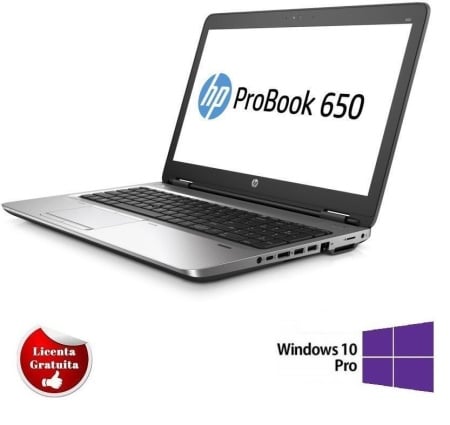 ProBook 650 G1 Intel Core i3-4000M 2.40GHz 4GB DDR3 128GB SSD DVD 15.6inch 1366x768 Soft Preinstalat Windows 10 PRO