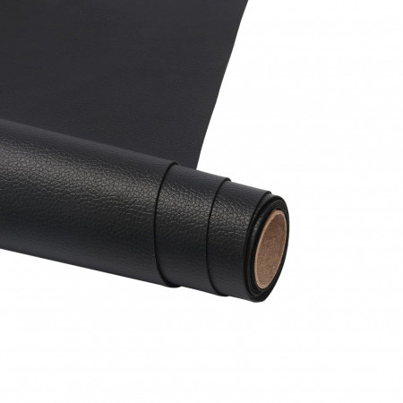 Rola de piele autoadeziva pentru reparatii Bocguy negru, 150 x 40 cm
