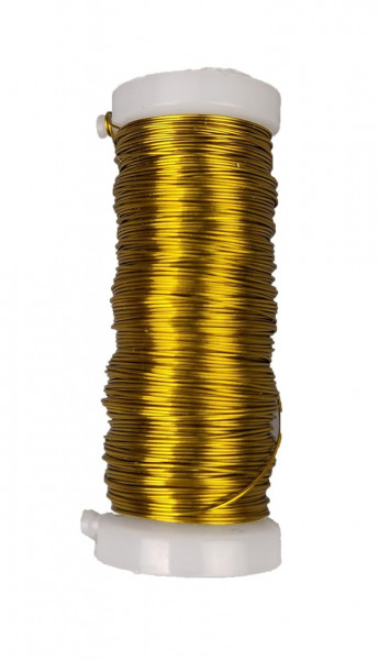 Rola de sarma pentru mestesuguri WOWGADGET, metal, auriu, 10 m x 35 mm