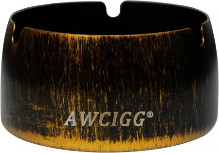 Scrumiera Awcigg, metal/EVA, negru/auriu, 10 x 5,5 cm