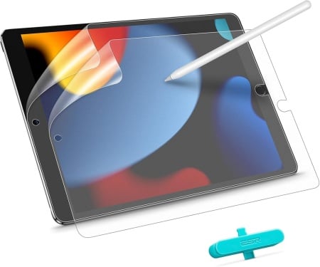 Set 2 folii de protectie pentru iPad 9/8 2020/7 Esr, polietilen tereftalat, transparent, 10,2 inchi