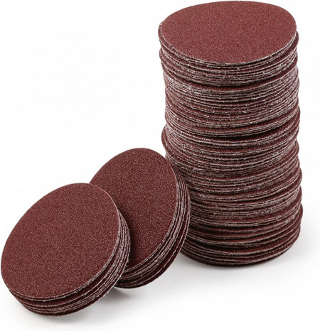 Set de 100 de discuri abrazive Leontool, oxid de aluminiu, rosu, 100, 5,5 cm
