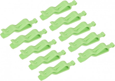 Set de 18 cleme pentru sacii de gunoi Sourcing map, plastic, verde, 62 x 11 x 12 mm