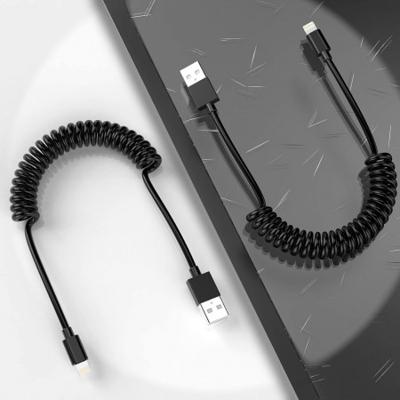 Set de 2 cabluri pentru iPhone MTAKYI, negru, 120 cm