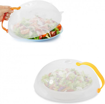 Set de 2 capace pentru alimente Lauon, plastic, transparent/portocaliu/galben, 27 x 10 cm