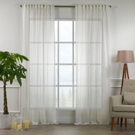 Set de 2 perdele Lilijan Home & Curtain, textil, crem, 140 x 265 cm