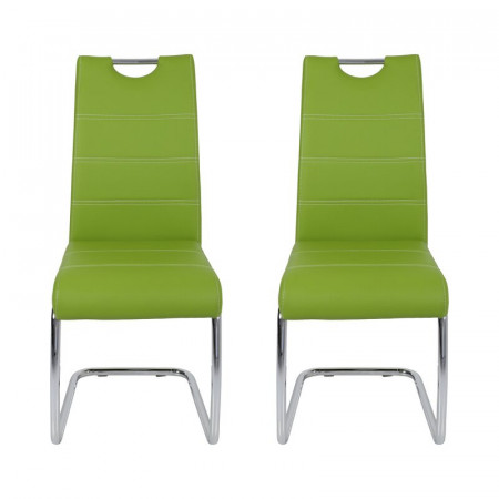 Set de 2 scaune Flora din metal, verde, 98 x 43 cm - Img 1
