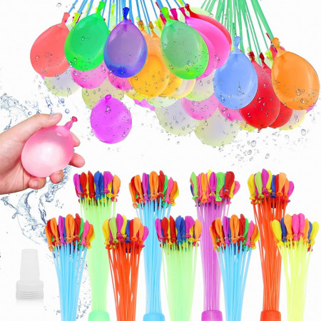 Set de 333 baloane si injector de apa pentru petrecere la piscina Idota, latex/plastic, multicolor