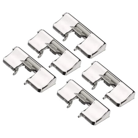 Set de 5 amortizoare pentru usa dulapului Tunapai, metal, argintiu, 7 x 3 x 1,5 cm