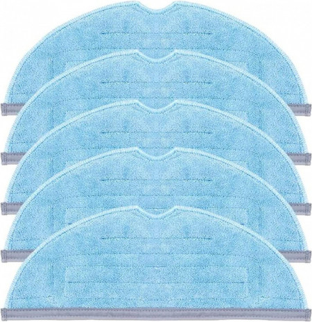 Set de 5 lavete pentru aspiratorul Roborock Nordun, microfibra, albastru, 30 x 11 cm