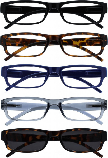 Set de 5 perechi de ochelari pentru citit Opulize, multicolor, +1.50