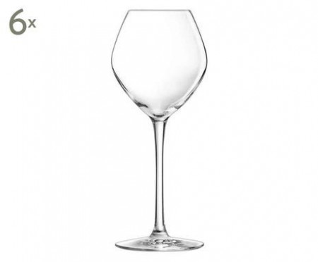 Set de 6 pahare de vin alb Grand Chais, sticla, transparent - Img 1