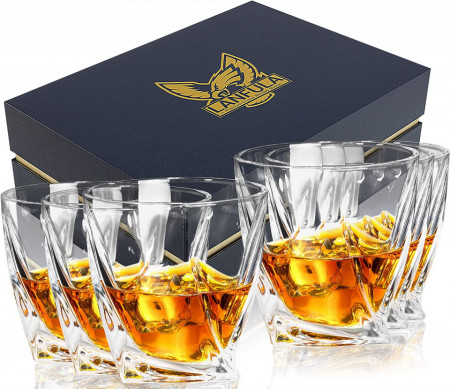 Set de 6 pahare pentru whisky LANFULA, sticla, transparent, 300 ml - Img 1