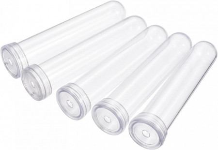 Set de 7 tuburi pentru aranjamente florale Sourcingmap, plastic, transparent, 95 x 25 mm