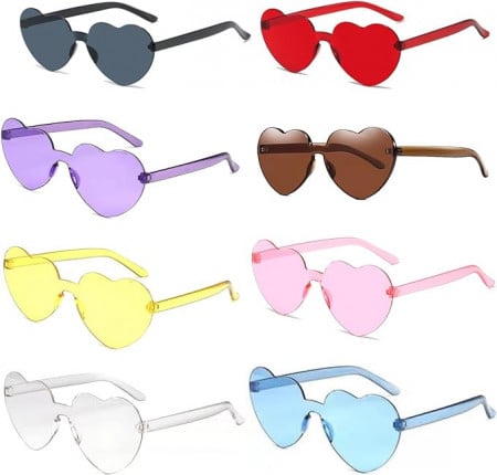 Set de 8 perechi de ochelari pentru petrecere Sitengjun, plastic, multicolor, 14 x 14,5 cm