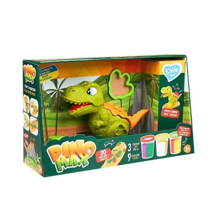 Set plastilina, accesorii si jucarie pentru modelaj Lovin - Dino Max