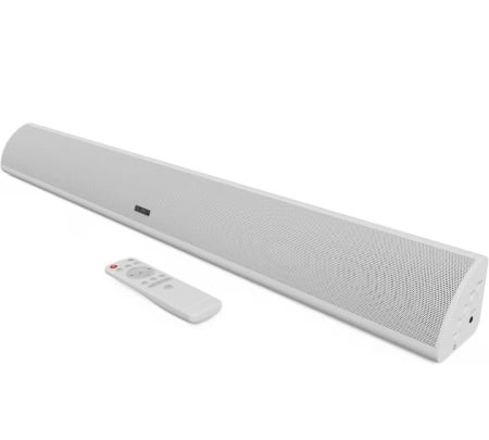 Soundbar cu Subwoofer integrat, Majority, Snowdon, 2.1, Bluetooth, PC, Wireless, AUX, 120 W, alb, resigilat