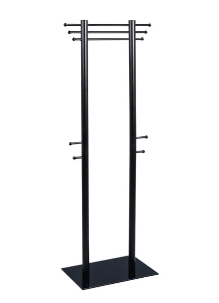 Stand pentru haine Madrid, metal, negru, 67 x 191 x 41 cm