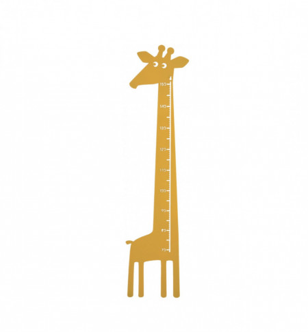 Stiker masurare copii Girafa, galben, 28 x 115 cm - Img 1