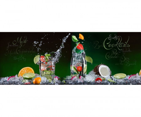 Tablou „Cocktail exotic”, multicolor, 30 x 80 cm - Img 1