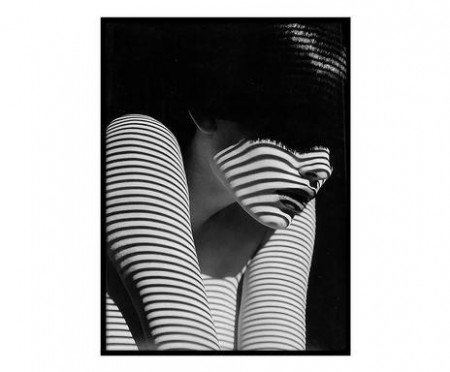 Tablou Mujer, cu rama, panza, alb/negru, 30 x 40 cm - Img 1