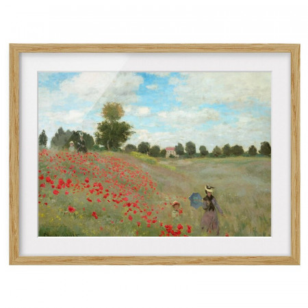 Tablou &#039;Poppies at Argenteuil&#039;, hartie, 40 x 55 x 2 cm - Img 1