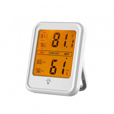 Termometru digital cu contor de umiditate Xtvtx, ABS, alb, 85 x 65 mm