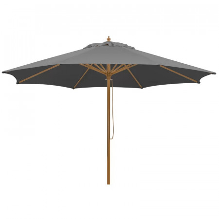 Umbrela de terasa Malaga, metal/ poliester, maro/ antracit, 300 x 257 cm