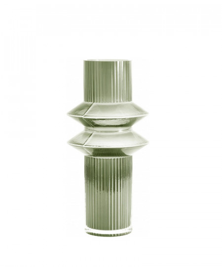 Vaza pentru flori Rilla, verde transparent, 9 x 32 cm - Img 1