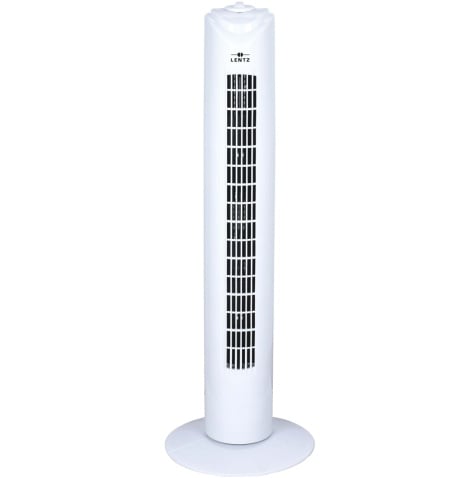 Ventilator turn LENTZ 80043, 45W, 81cm, 3 viteze, oscilatie, timer, alb