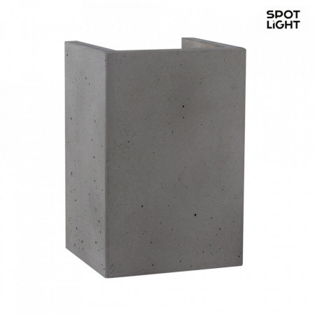 Aplica, beton, gri, 10 x 15 x 9 cm - Img 1