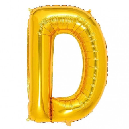 Balon aniversar Maxee, litera D, auriu, 40 cm