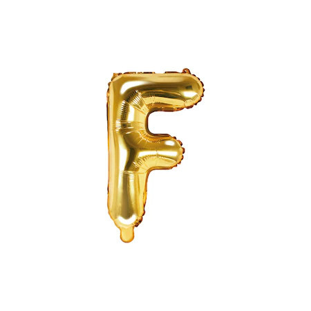 Balon aniversar Maxee, litera F, auriu, 40 cm