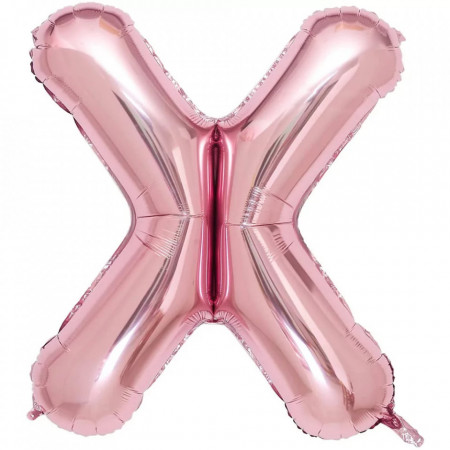Balon aniversar Maxee, litera X, roz, 40 cm