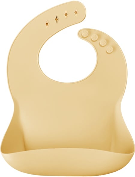 Baveta Basic Bib Minikoioi, 100% Premium Silicone â€“ Mellow Yellow