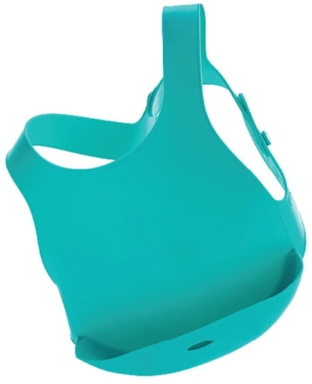 Baveta Flexi Bib Minikoioi, 100% Premium Silicone â€“ Aqua Green