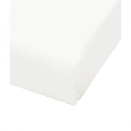Cearsaf, bumbac, alb, 140-160 x 200 cm - Img 1