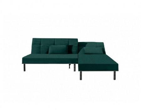 Coltar Win, cu funcție de pat/șezlong, montabil opțional pe stânga/ dreapta, textil, verde, 82 x 205 x 149 cm - Img 1