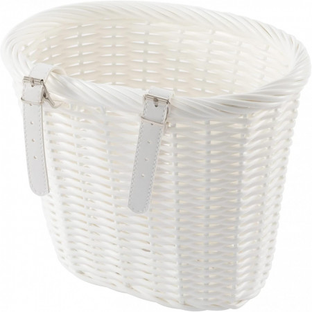 Cos pentru bicicleta Meghna, plastic, alb, 27 x 19 x 24 cm