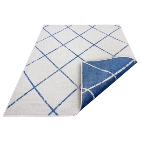Covor reversibil Gala Lm, alb/albastru, 240 x 340 cm