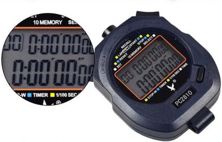 Cronometru profesional sport digital Cuzit, ABS, negru, 14 x 10 x 3 cm