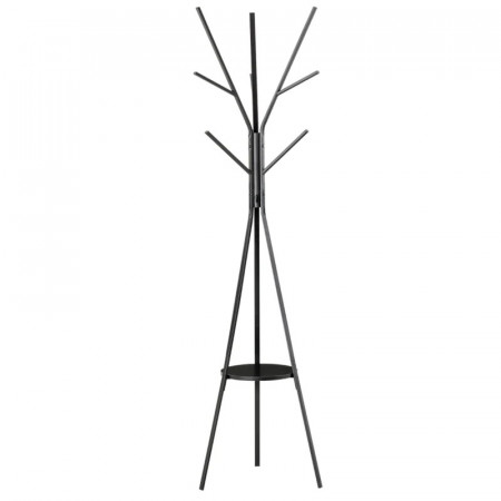 Cuier Addilynn, metal/lemn, negru, 45 x 45 x 180 cm