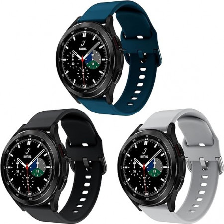 Curea silicon, 20mm, compatibila cu Samsung Galaxy Watch 4 40mm 44mm / Samsung Galaxy Watch 4 Classic 42mm Classic 46mm
