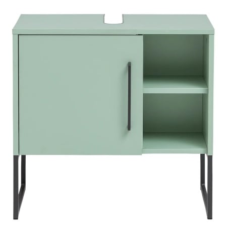 Dulap pentru lavoar Limone, PAL/metal, verde menta/negru, 60 x 60 x 33 cm