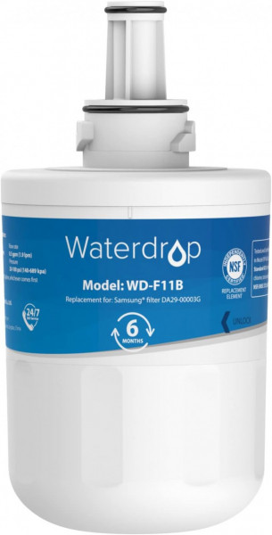Filtru de apa pentru frigiderul Samsung Waterdrop, alb/albastru