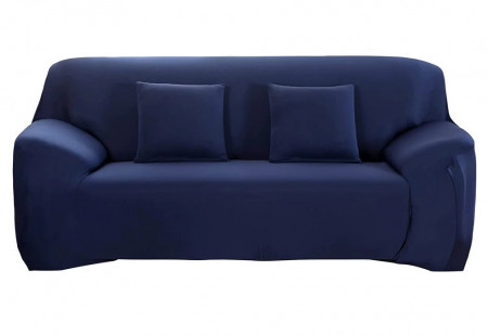 Husa pentru canapea cu 2 locuri Shinesky, spandex, bleumarin, 145-185 cm