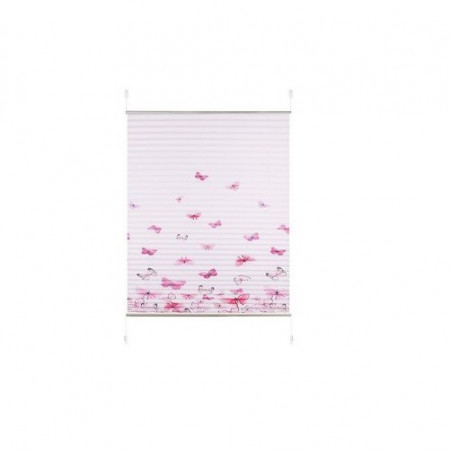 Jaluzea Home Affaire, textil, alb/roz, 130 x 120 cm