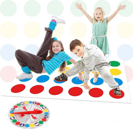 Joc Twister pentru copii și adulti, multicolor, 160 x 110 cm
